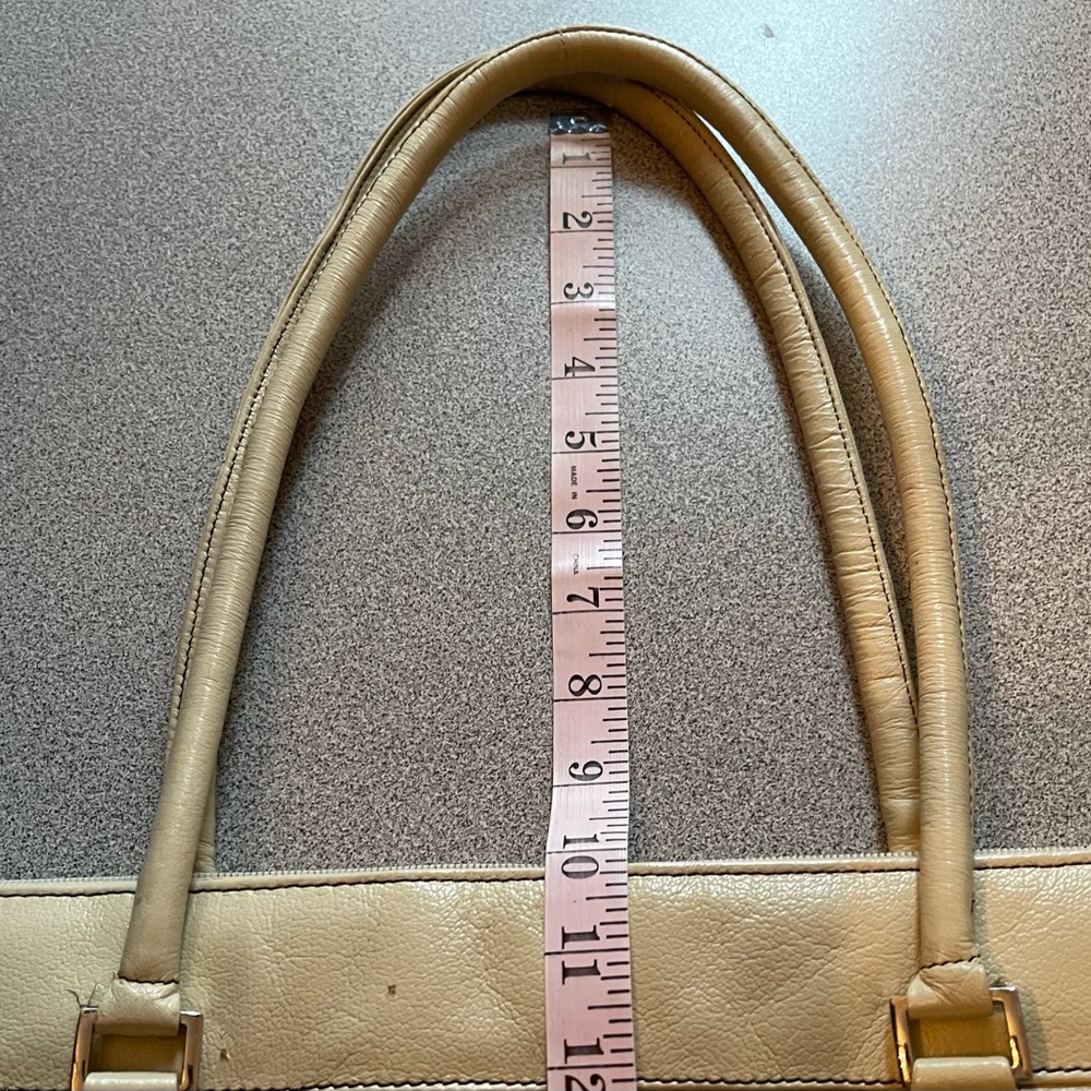 Vintage Micheal Rome Cream Leather Handbag - Picture 12 of 14